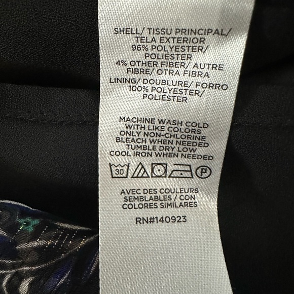 Shimmer Floral Ruffle Tie Neck - Picture 3 of 10